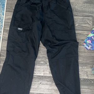 2 cherokee black scrub pants size small to medium stretchy